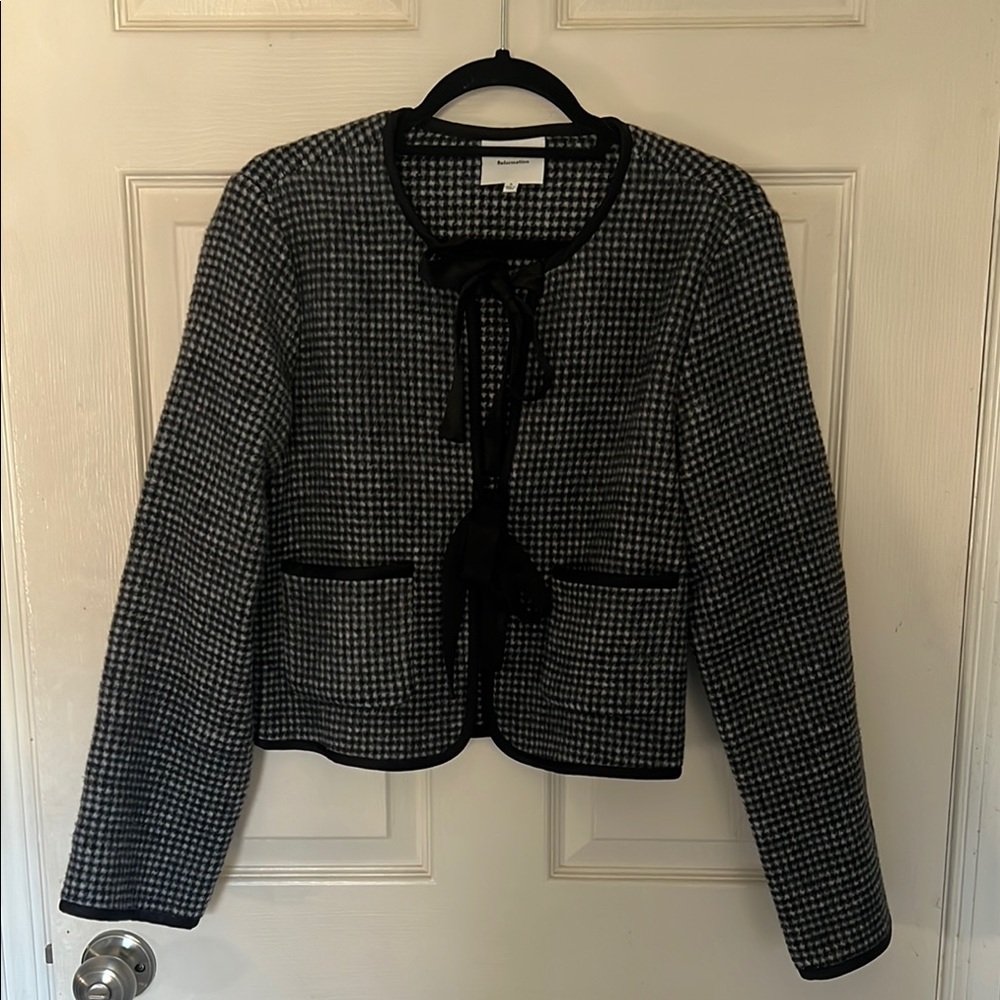 Women's Black and White Tweed Jacket